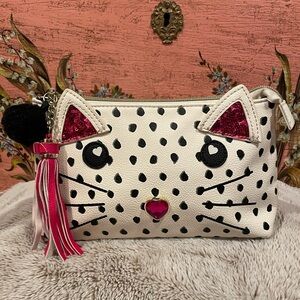 Betsey Johnson Cat Cosmetic Bag